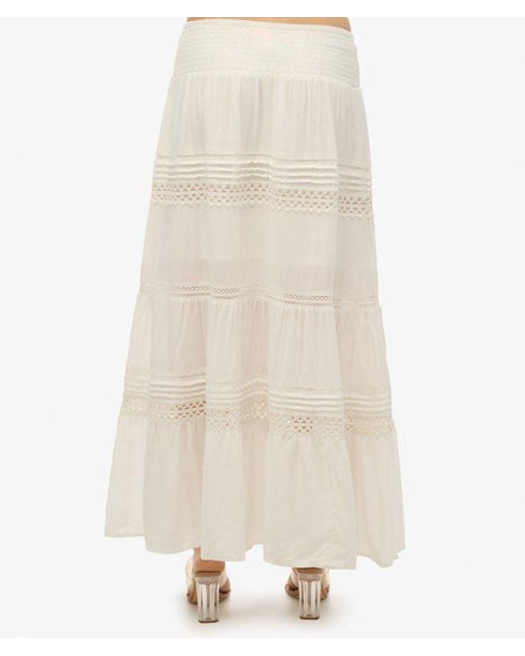 Superdry White & Co Ibiza Lace Mix Maxi Skirt