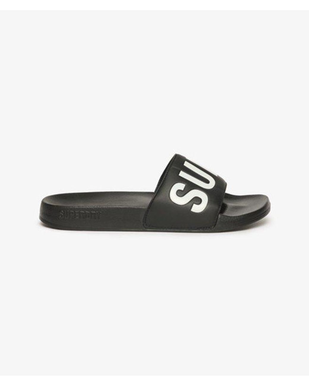 Superdry Black & Co Core Vegan Pool Sliders