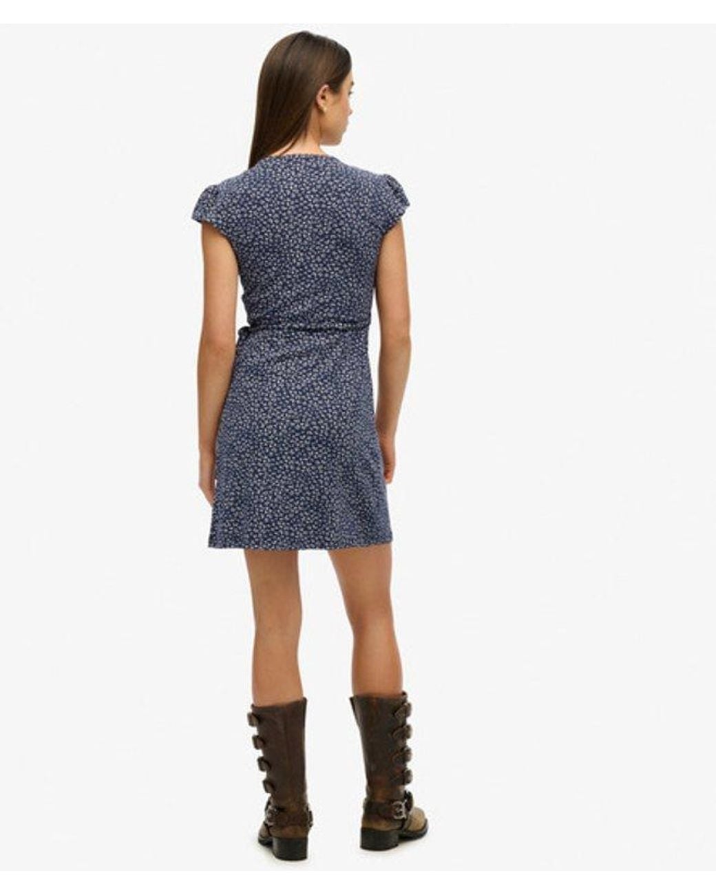Superdry Blue & Co Athletic Essentials Wrap Dress