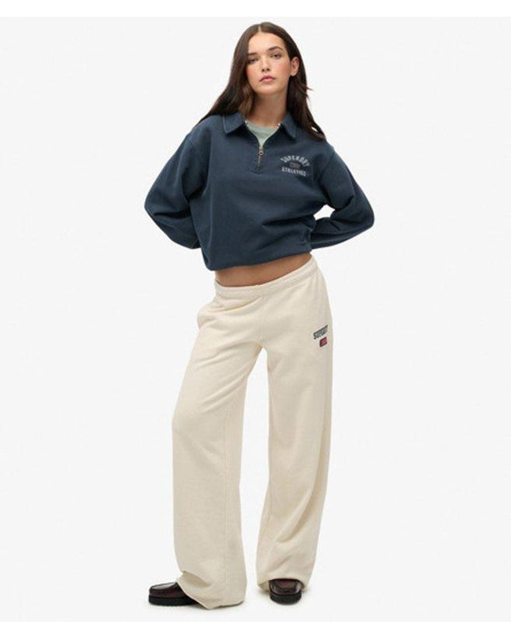 Superdry Blue & Co Athletic Collared Half Zip Jumper