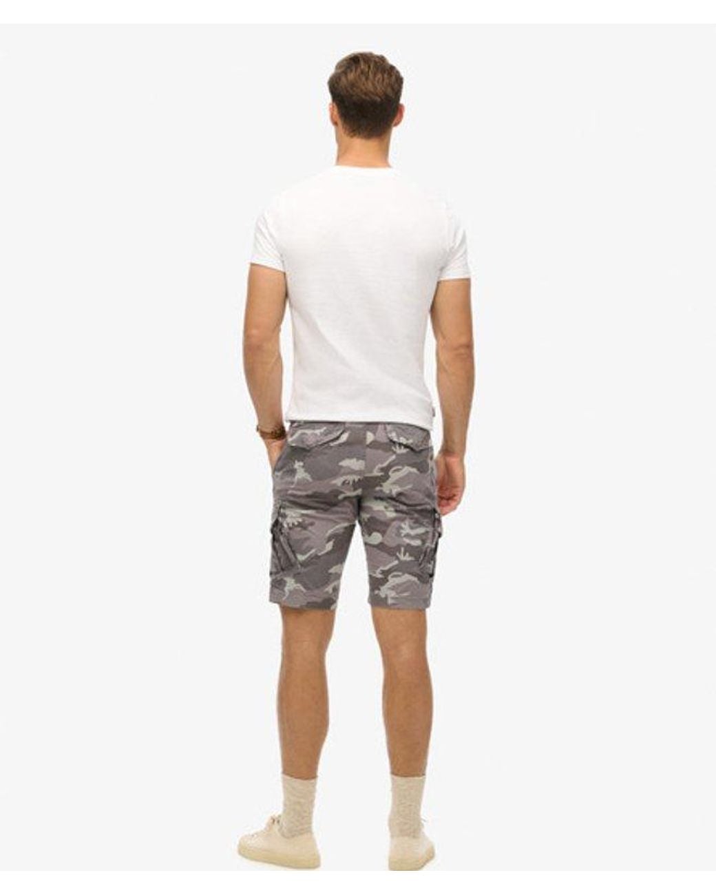 Superdry White & Co Classic Camo Print Core Cargo Shorts for men