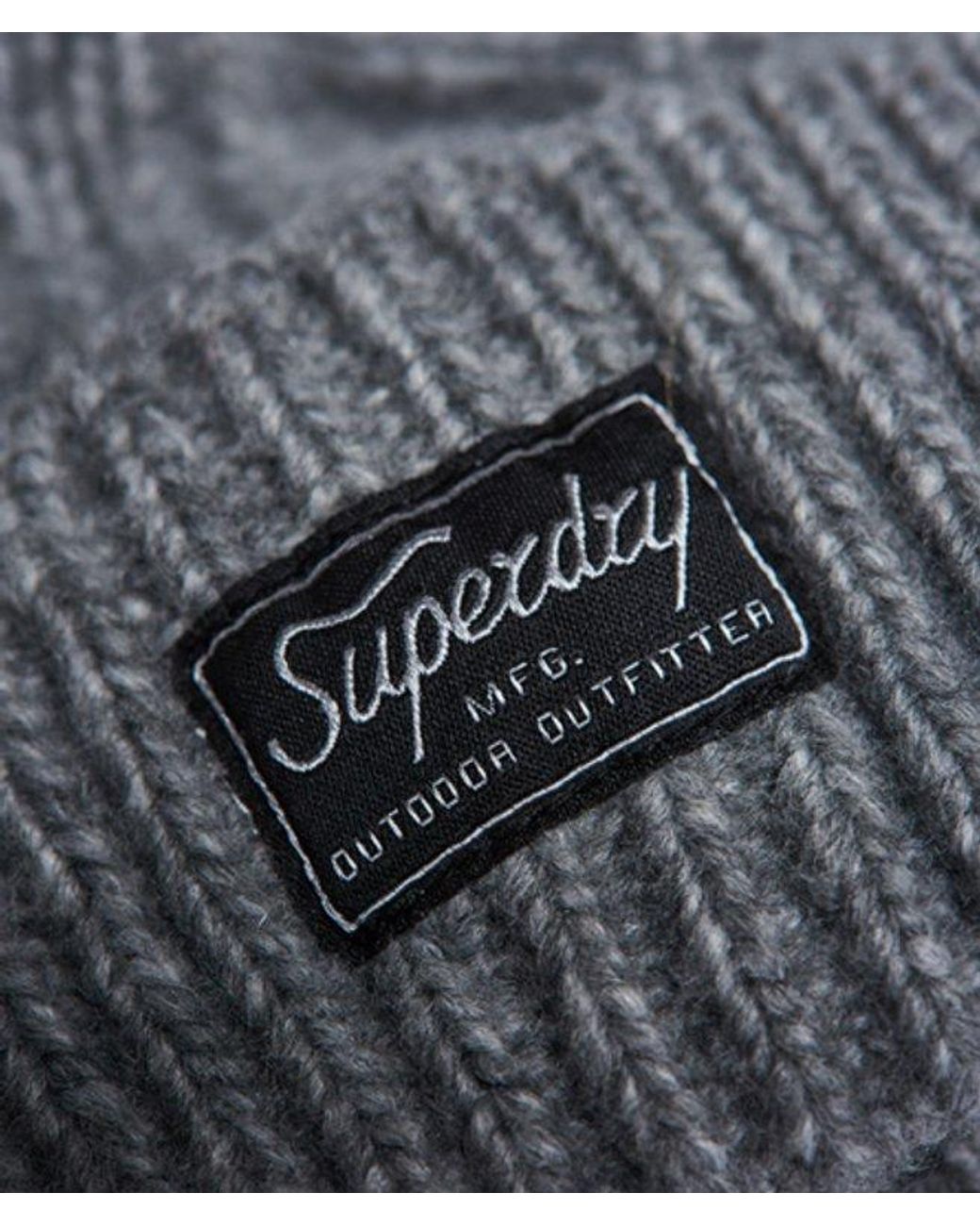 Superdry Gray & Co Cable Knit Lux Beanie Hat
