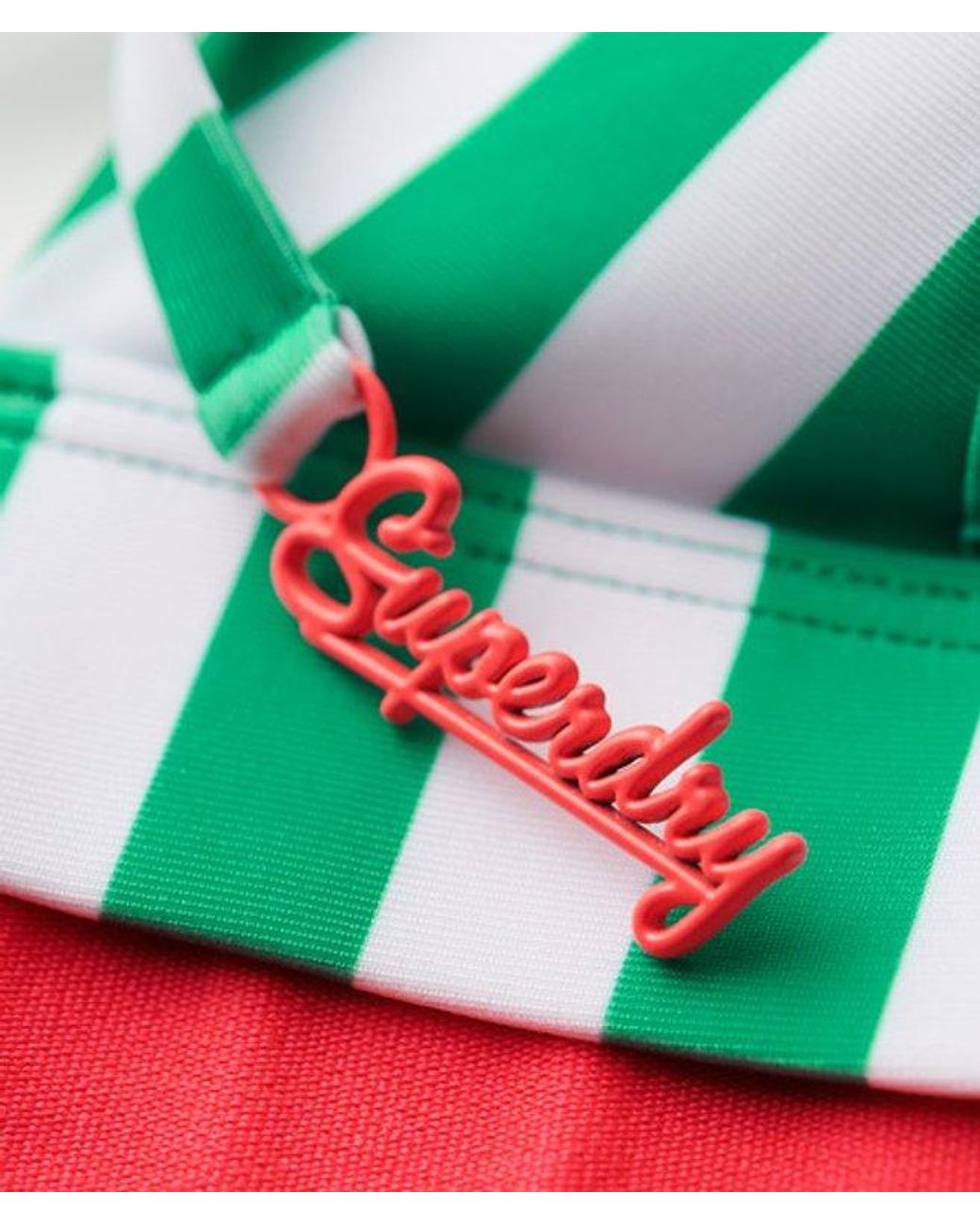 Superdry Pink & Co Stripe Triangle Bikini Top