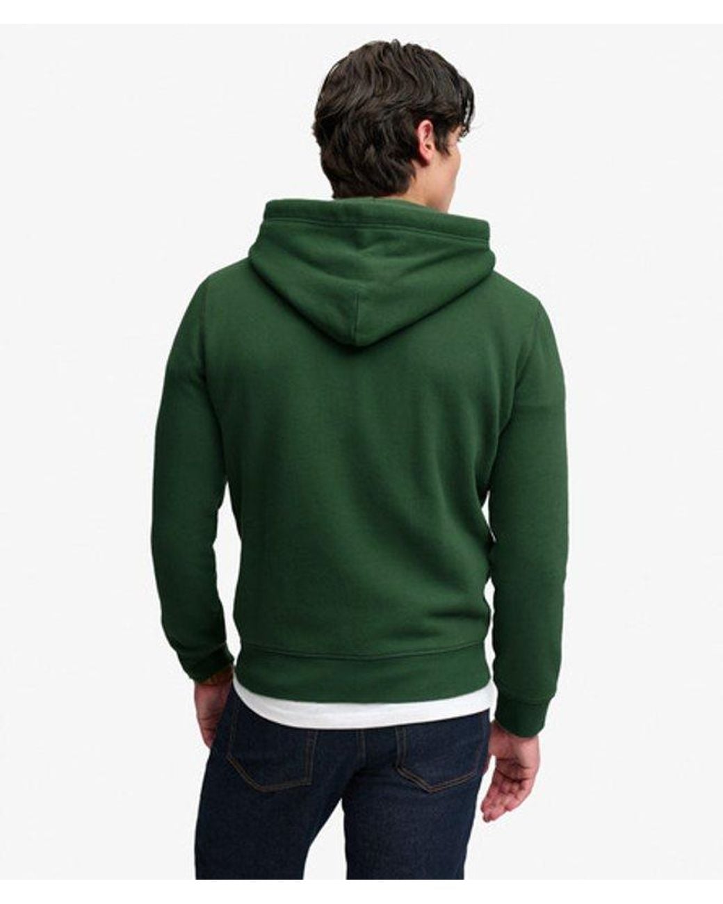 Superdry Green Outdoors Stripe Logo Hoodie for men