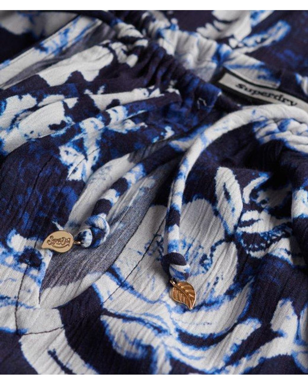Superdry Blue Floral Print Beach Cami Maxi Dress