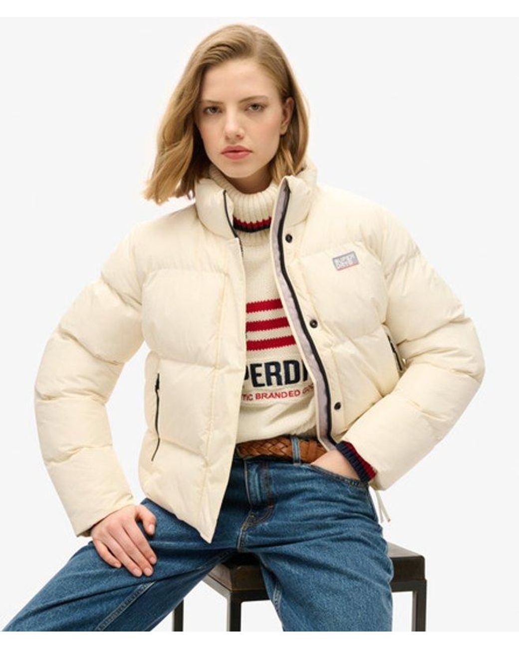 Superdry Natural & Co Sports Puffer Cropped Jacket