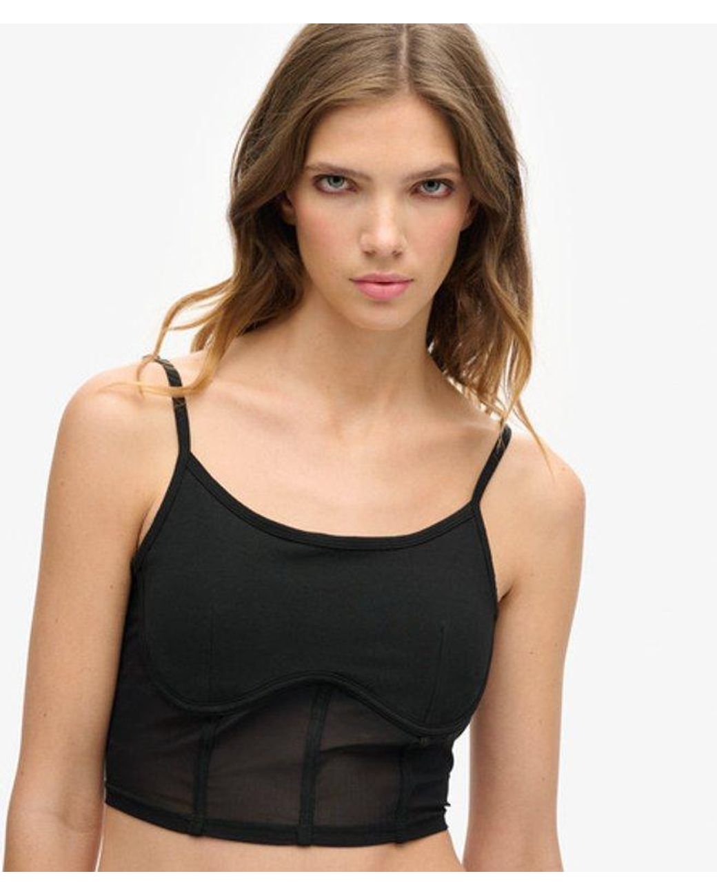 Superdry Black & Co Sport Tech Corset Top