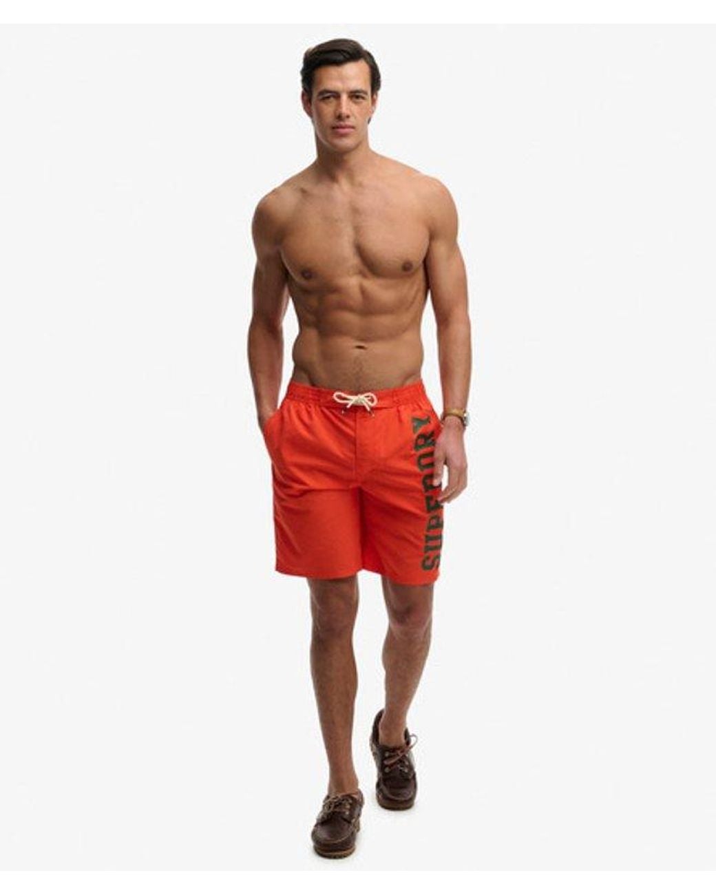Superdry Red Logo 19-Inch Boardshorts for men