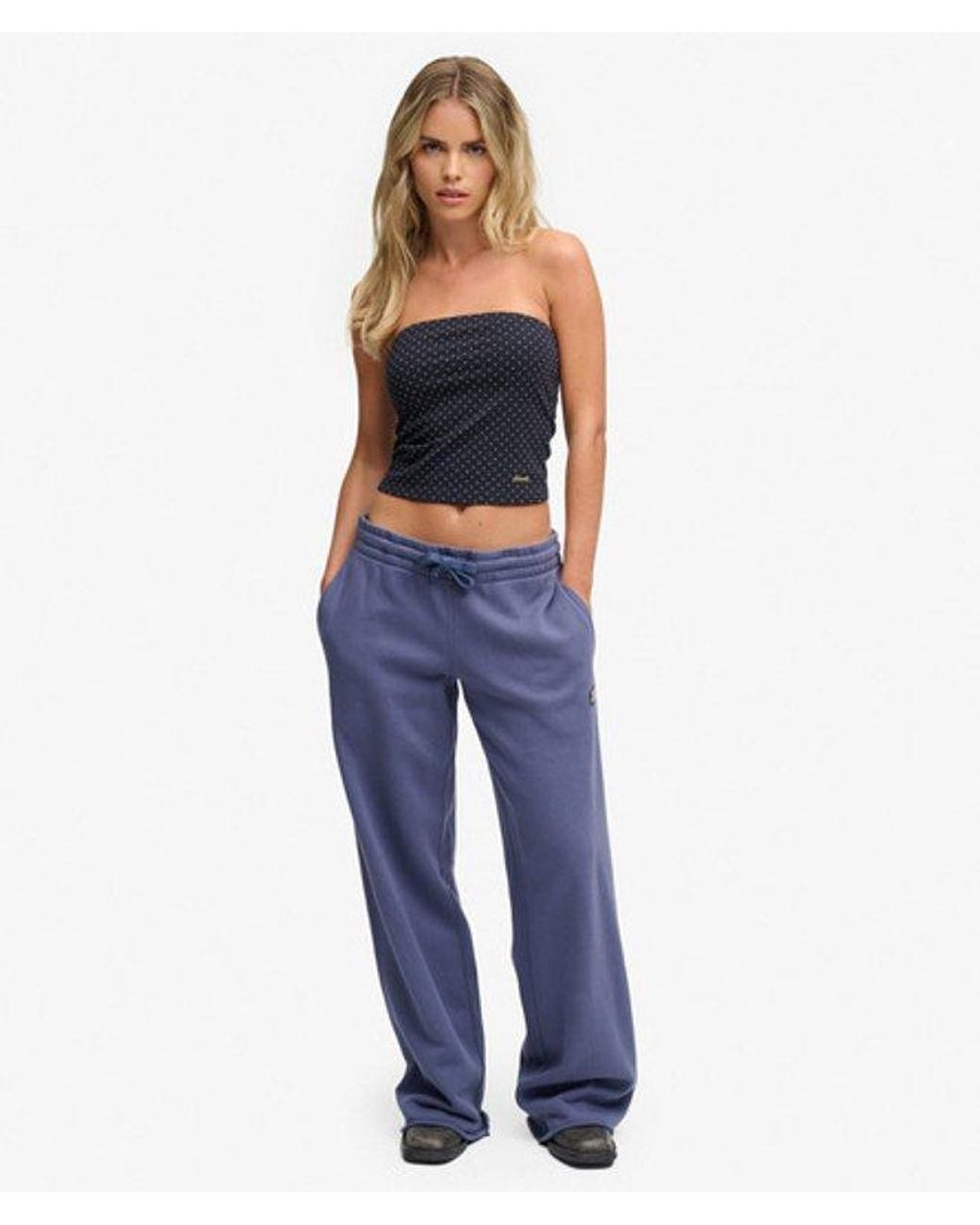 Superdry Blue Athletic Essentials Jersey Bandeau Top