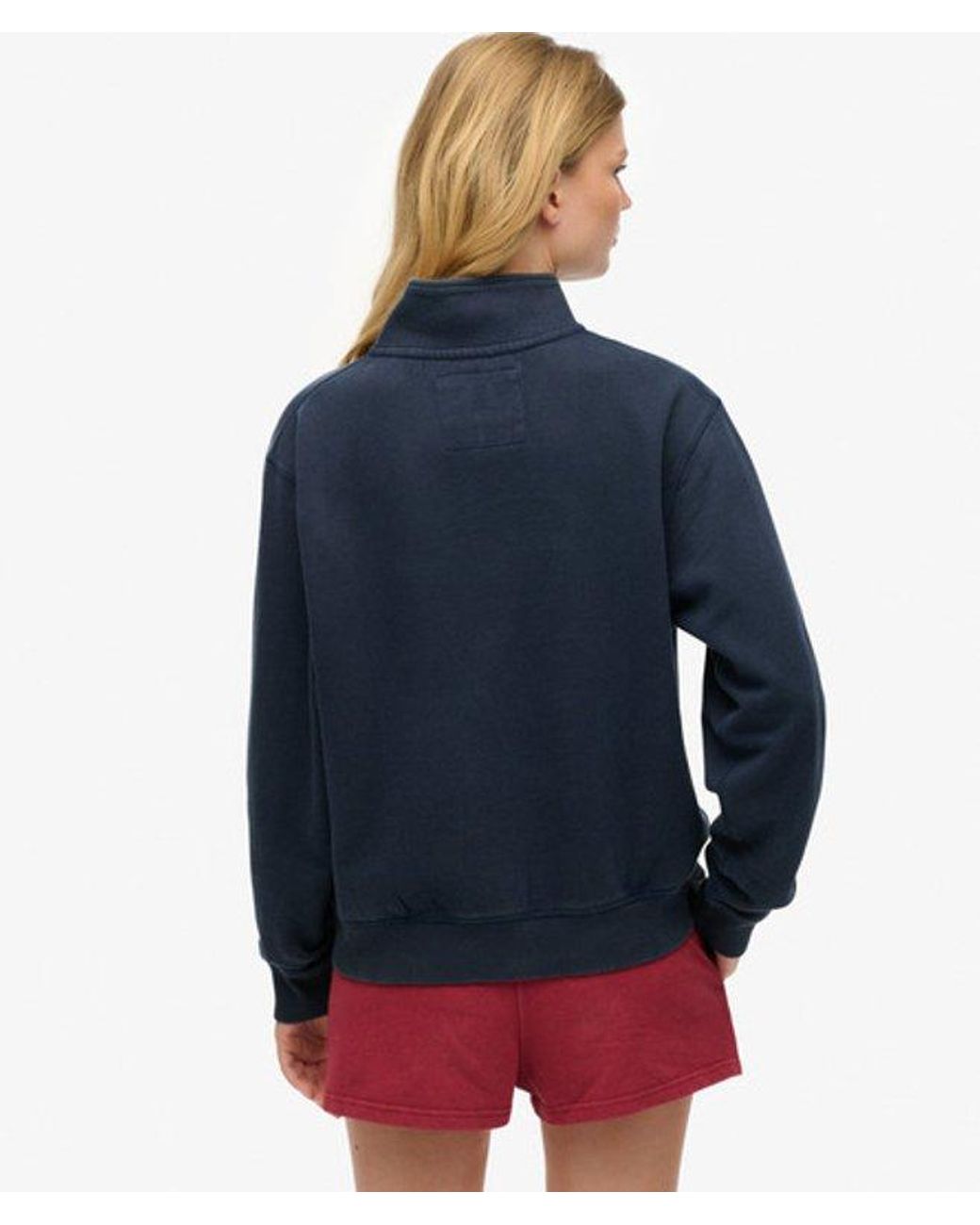 Superdry Blue & Co Athletic Essentials Half Zip Jumper
