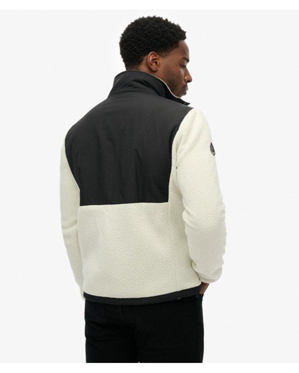 Superdry Black & Co Polar Fleece Hybrid Trekker for men