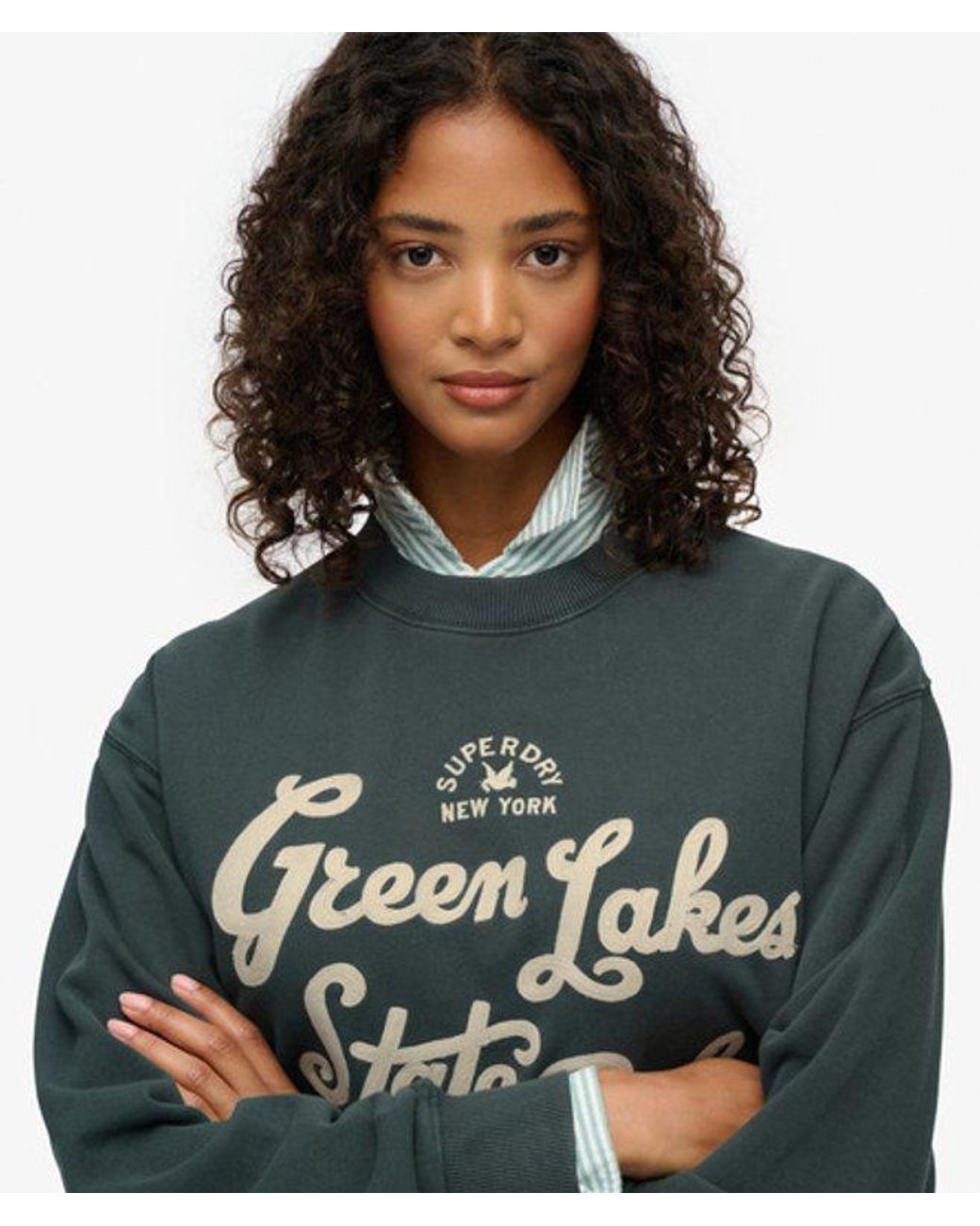 Superdry Green Lo-Fi Outdoor Loose Sweatshirt
