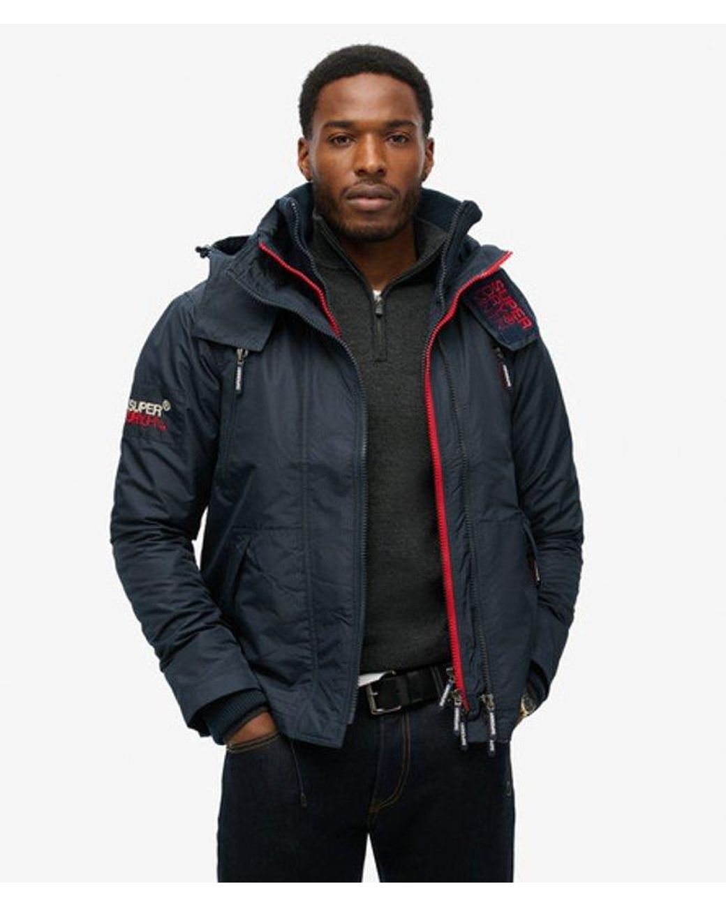 Superdry Blue & Co Classic Embroidered Logo Windcheater Jacket for men