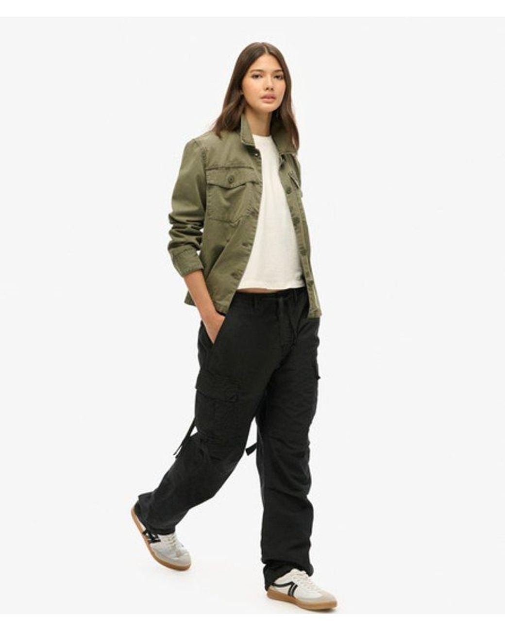Superdry Black & Co Low Rise Para Cargo Pants