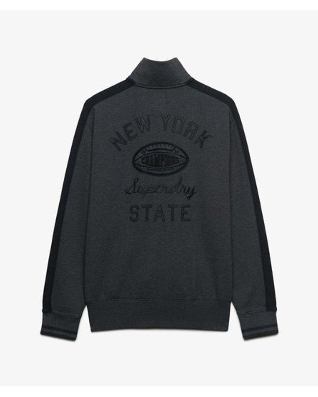 Superdry Gray Satin Applique Track Top for men