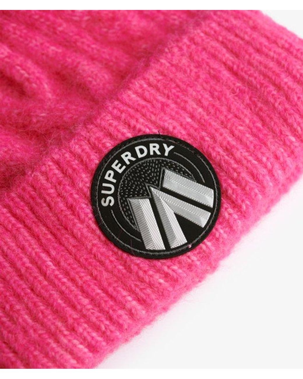 Superdry Pink & Co Cable Luxe Knit Beanie Hat