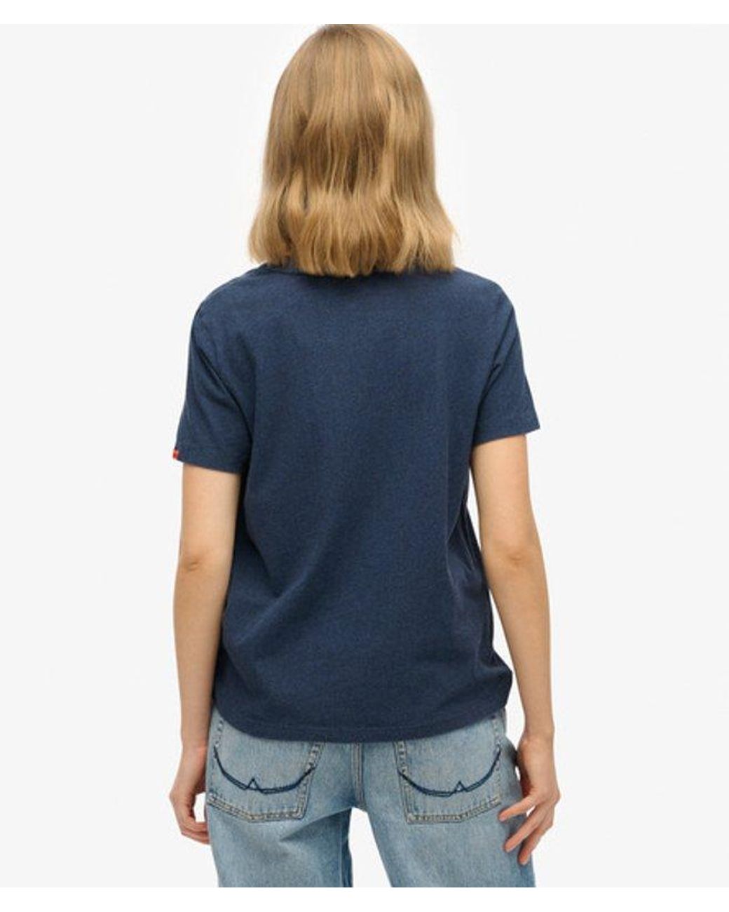 Superdry Blue Lo-Fi Outdoor Mono Relaxed T-Shirt