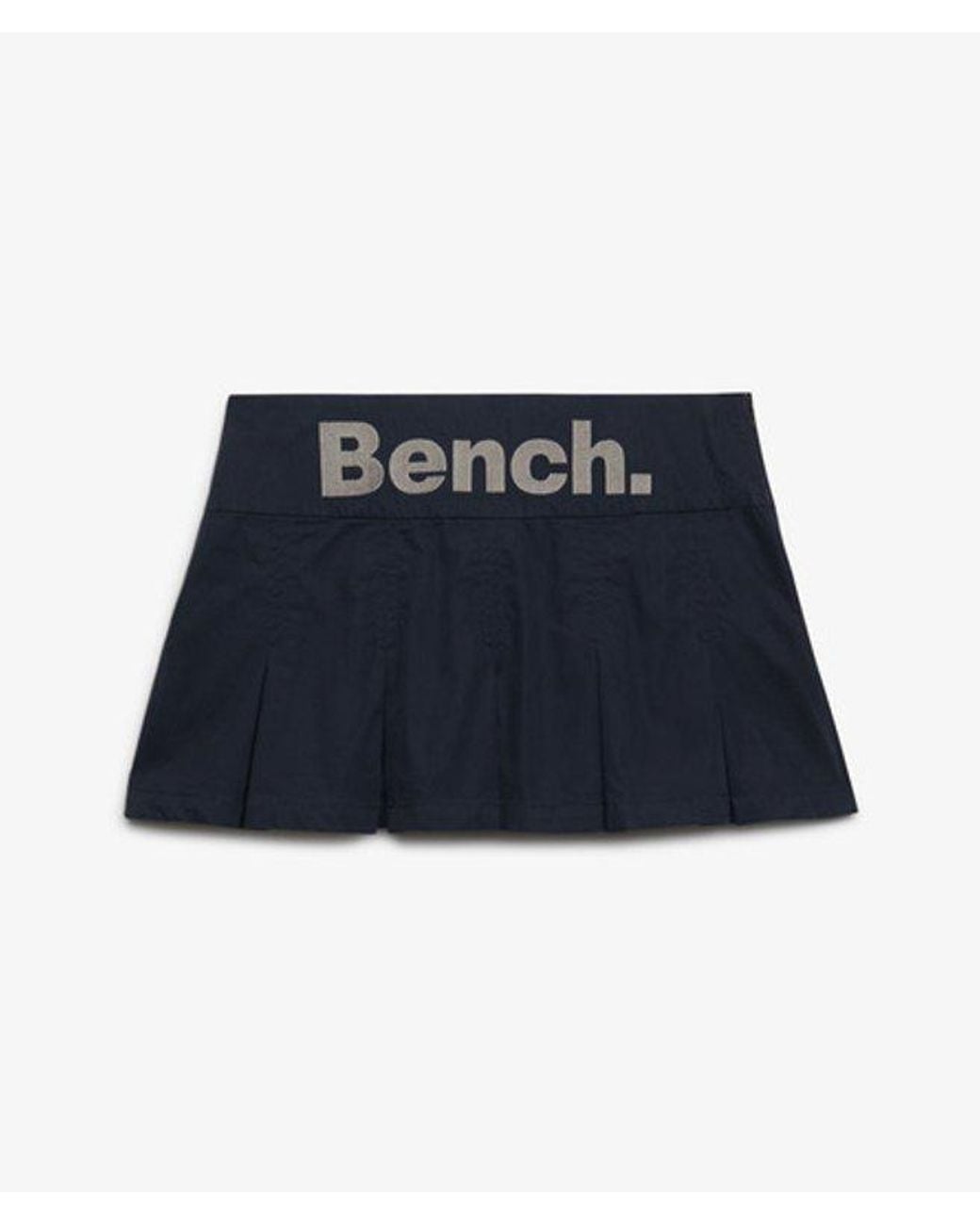 Superdry Blue Bench X & Co Bench Logo Pleated Peached Mini Skirt