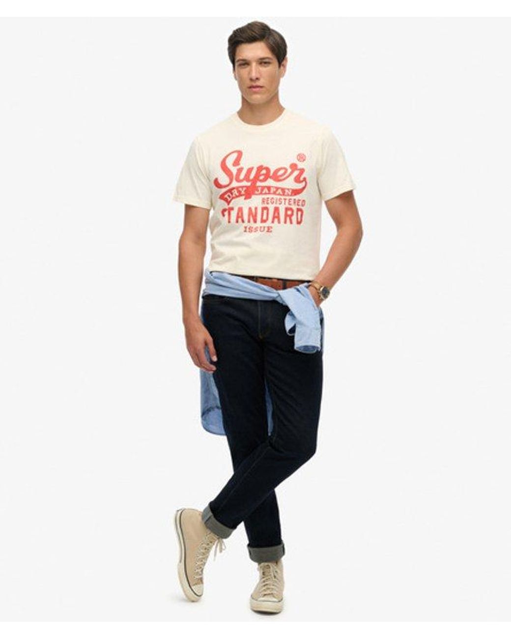 Superdry Red & Co Standard Script T-shirt for men