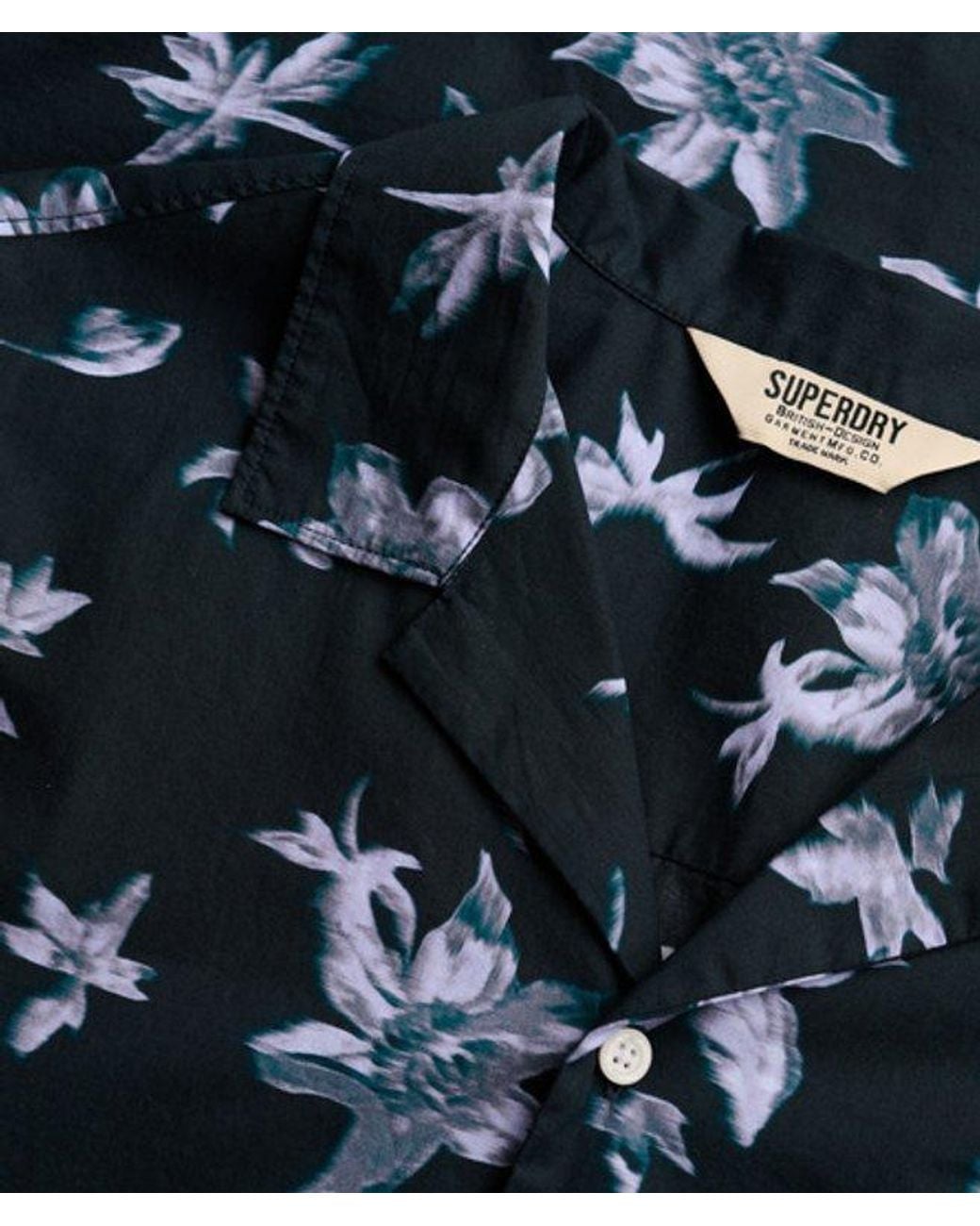 Superdry Black & Co Cabana Print Short Sleeve Shirt for men