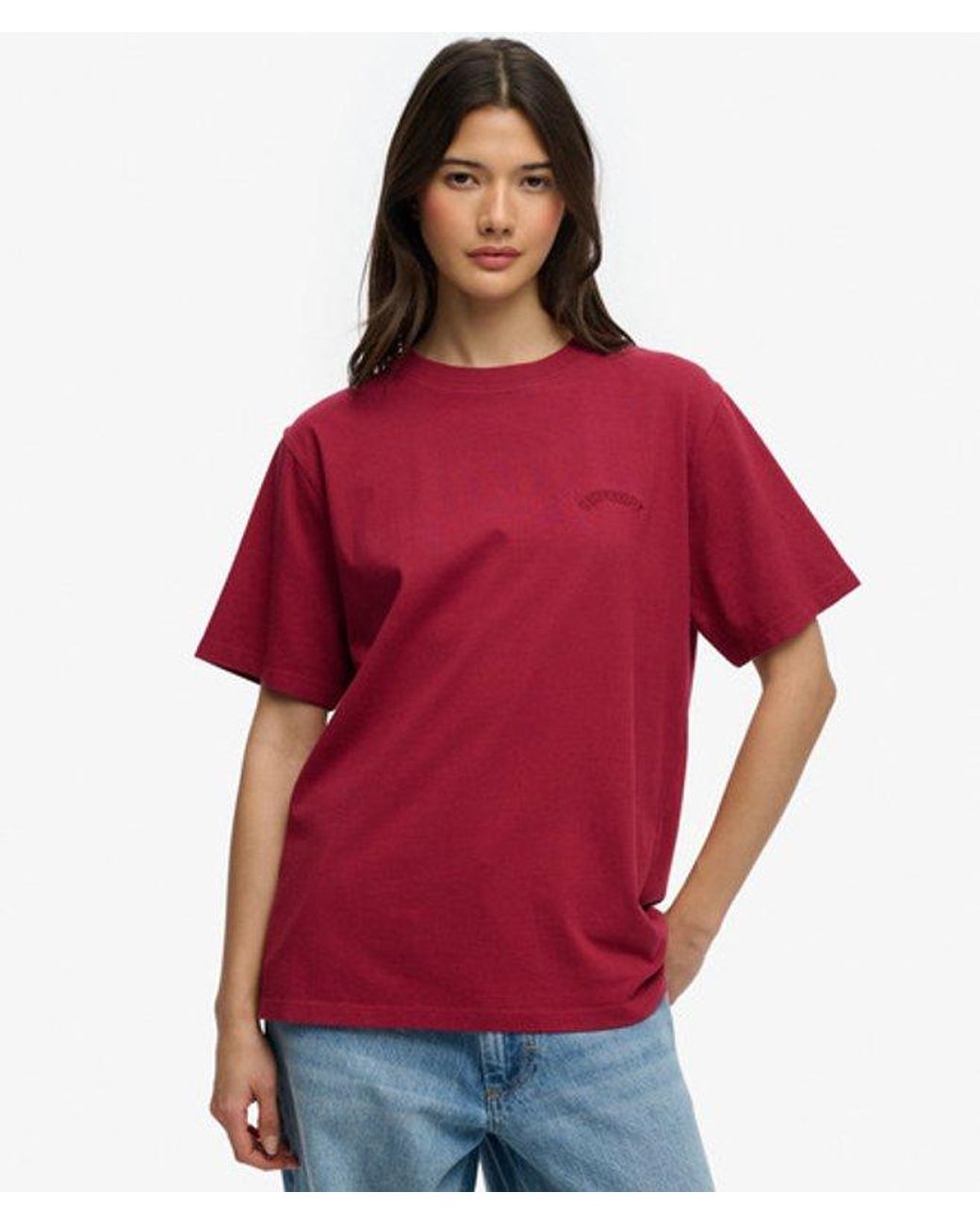 Superdry Red & Co Essential Logo Loose T-shirt