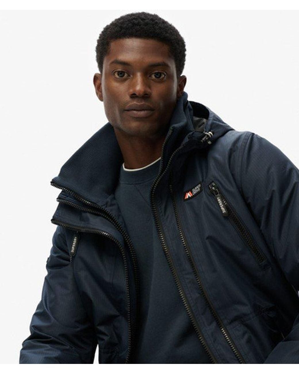 Superdry Blue & Co Hooded Mountain Windbreaker Jacket for men