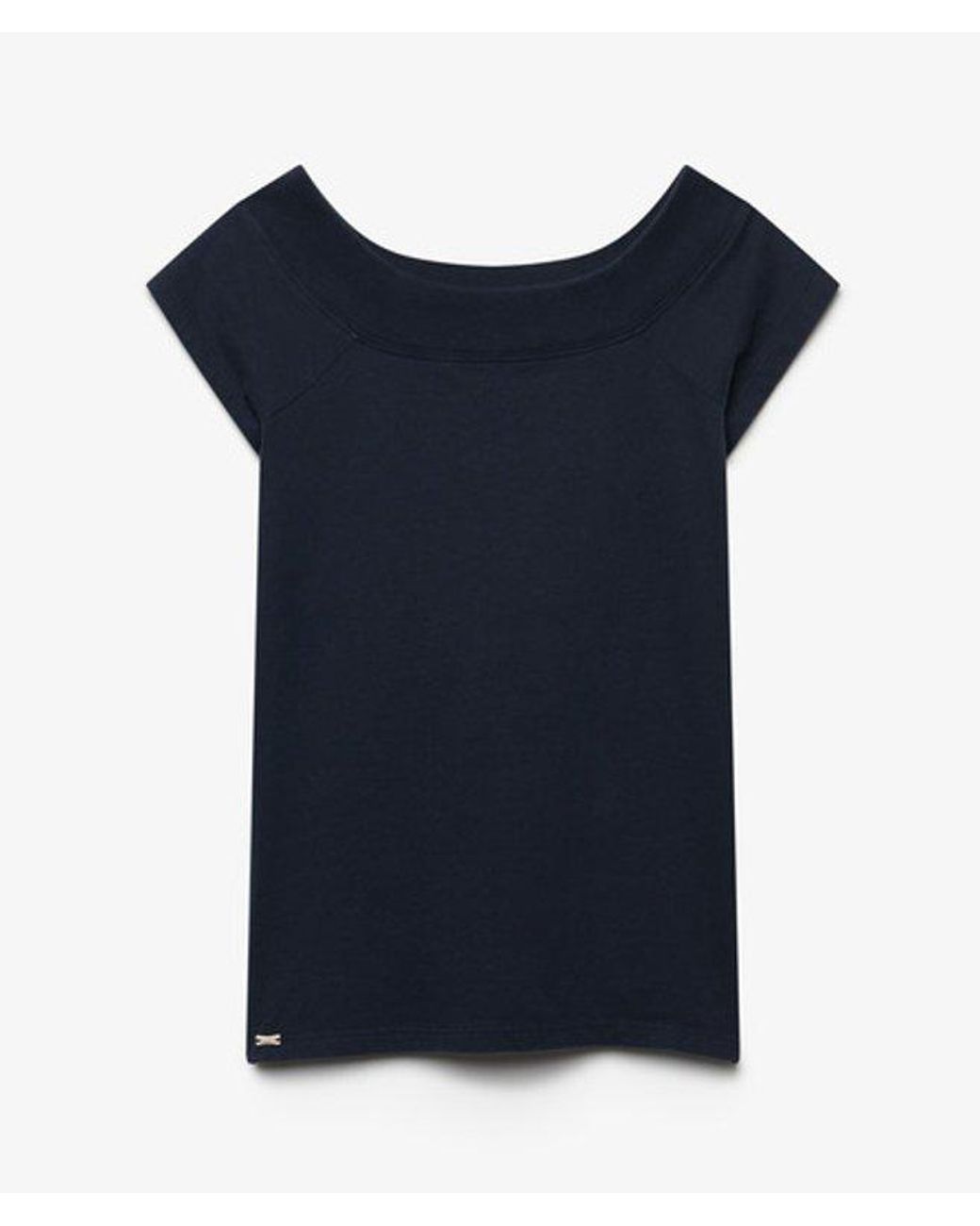 Superdry Blue & Co Athletic Essentials Off Shoulder Top