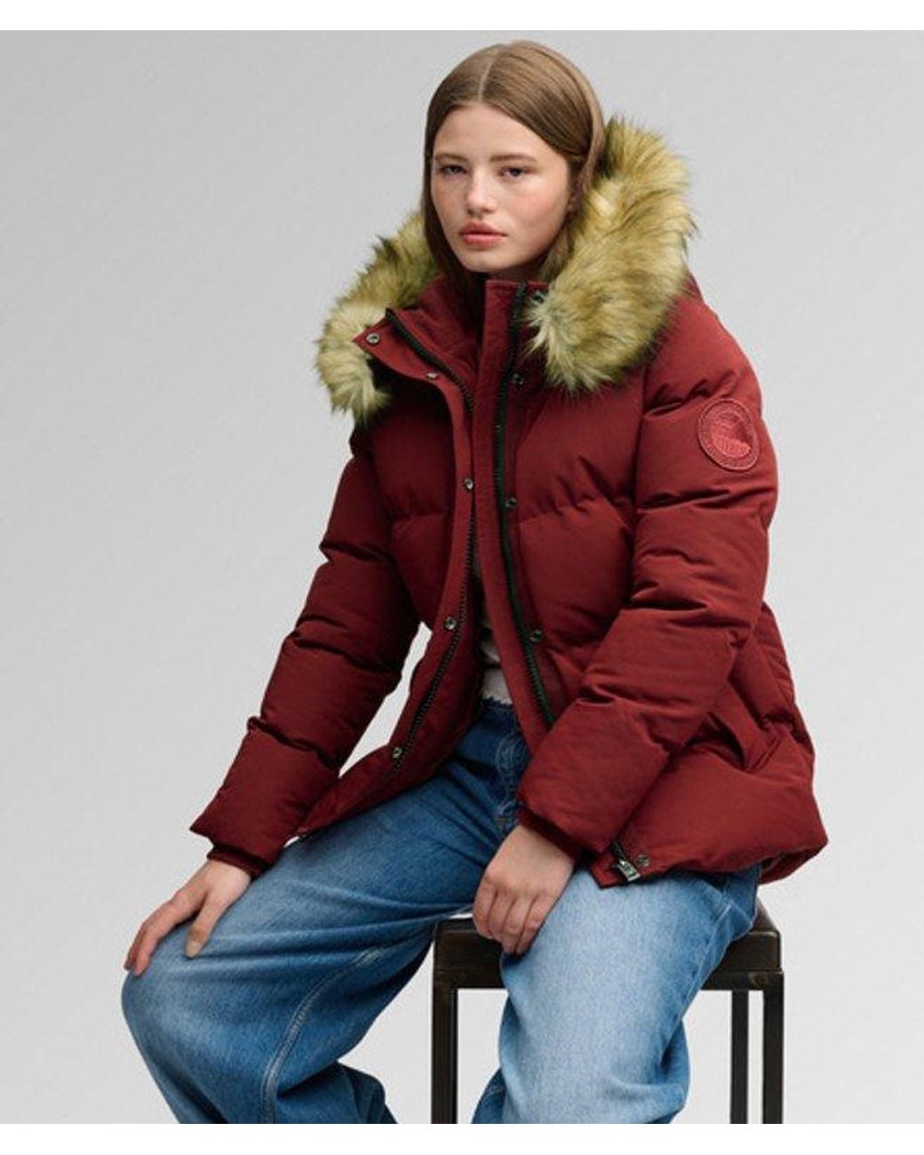 Superdry Red & Co Everest Classic Puffer Jacket