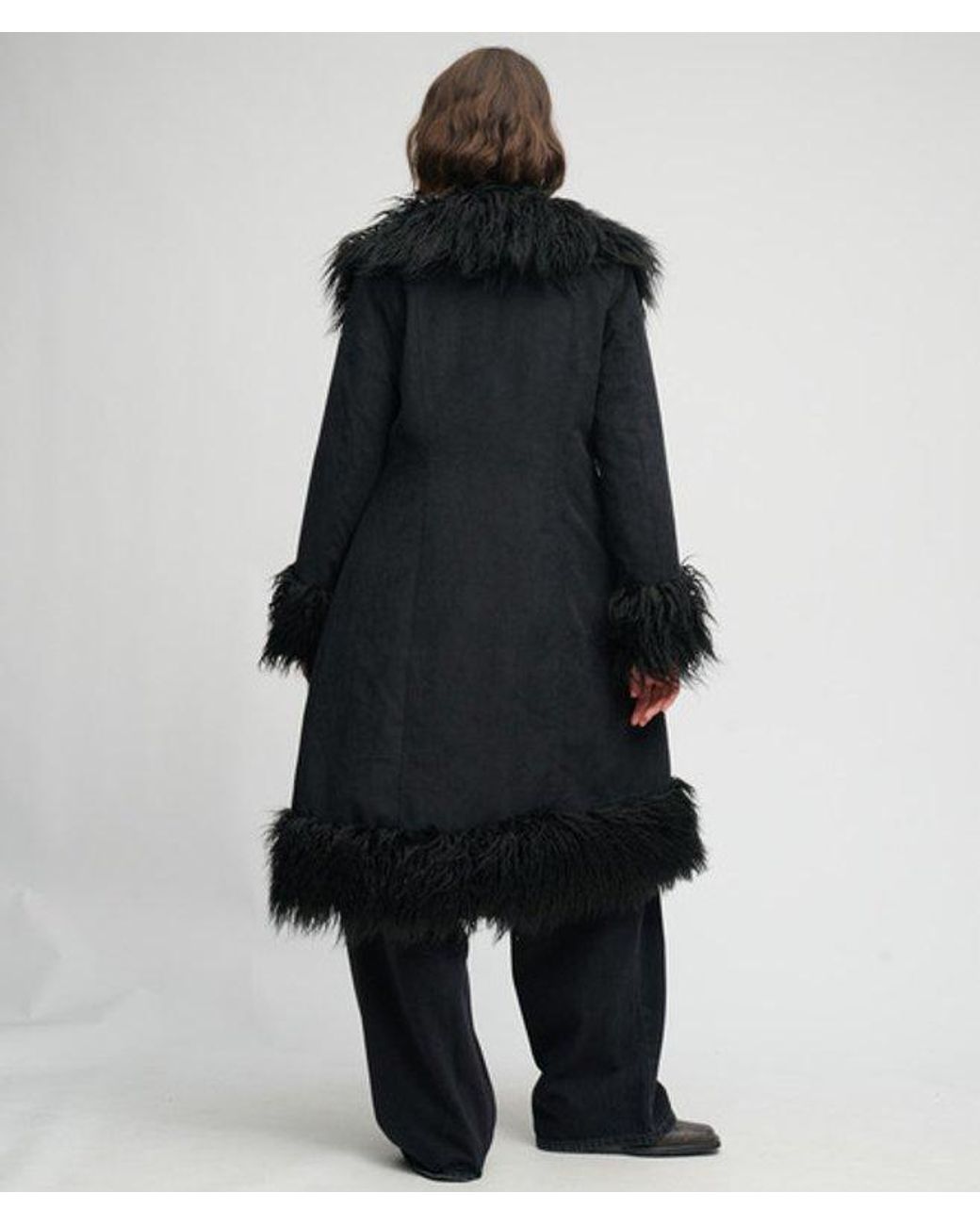 Superdry Black & Co Long Afghan Coat