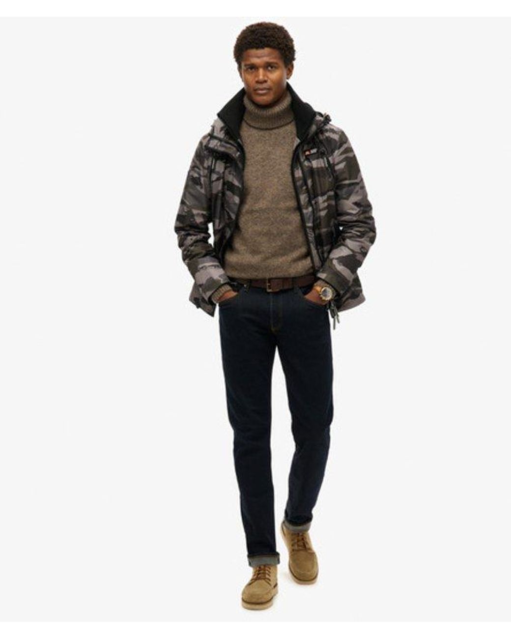 Superdry Black & Co Classic Camo Print Windbreaker Jacket for men