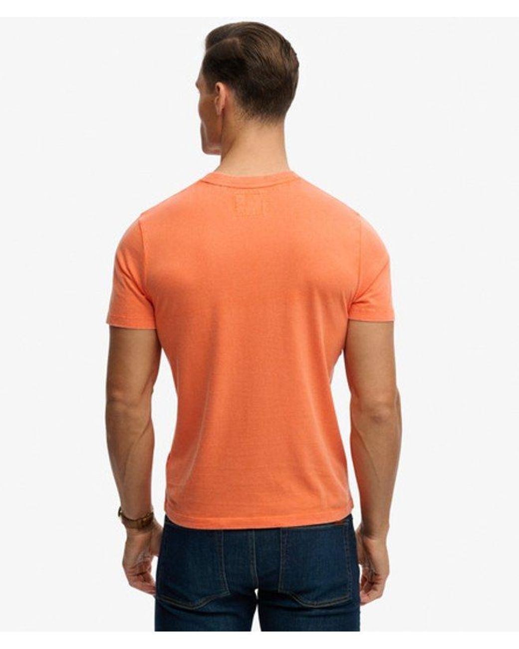 Superdry Orange Industry Worker Relaxed T-shirt for men