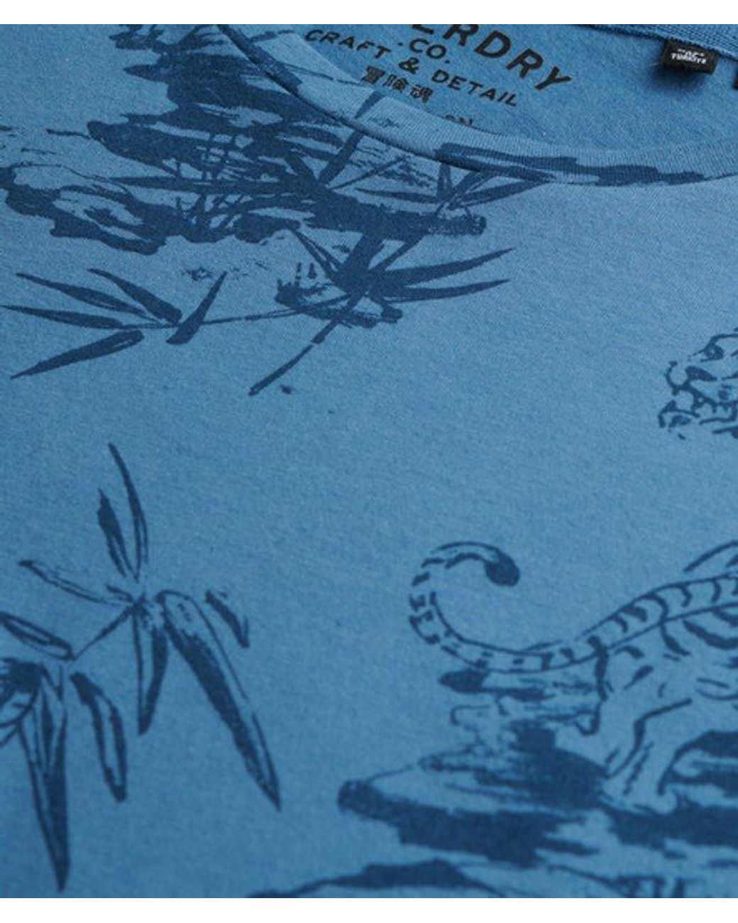 Superdry Blue & Co Classic Essential Printed T-shirt for men
