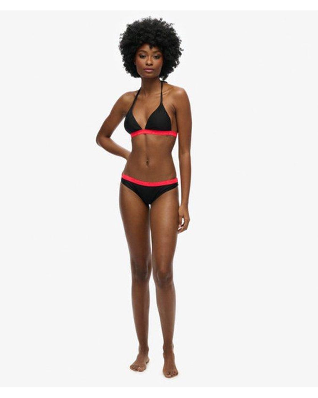Superdry White & Co Triangle Elastic Bikini Top