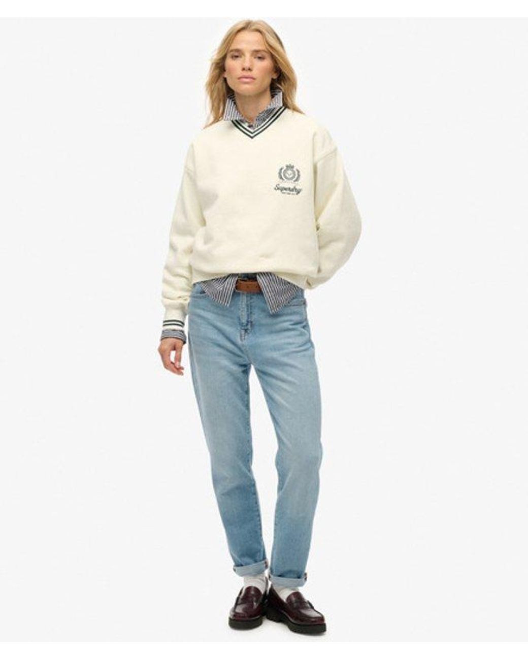 Superdry Natural & Co Country Club V-neck Sweatshirt