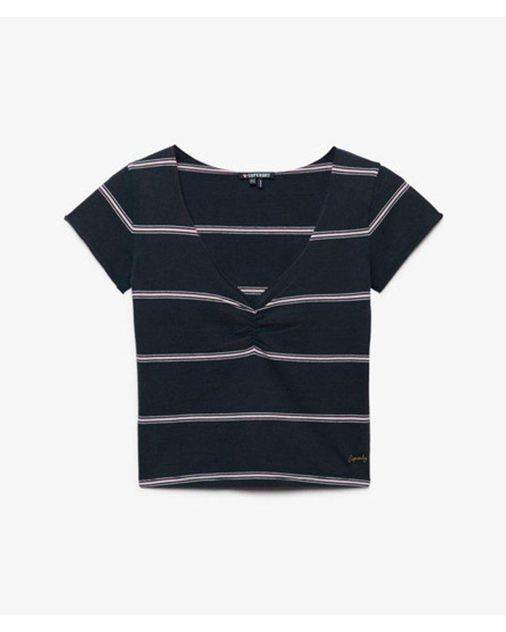Superdry & Co Athletic Essentials Gathered Pattern Top