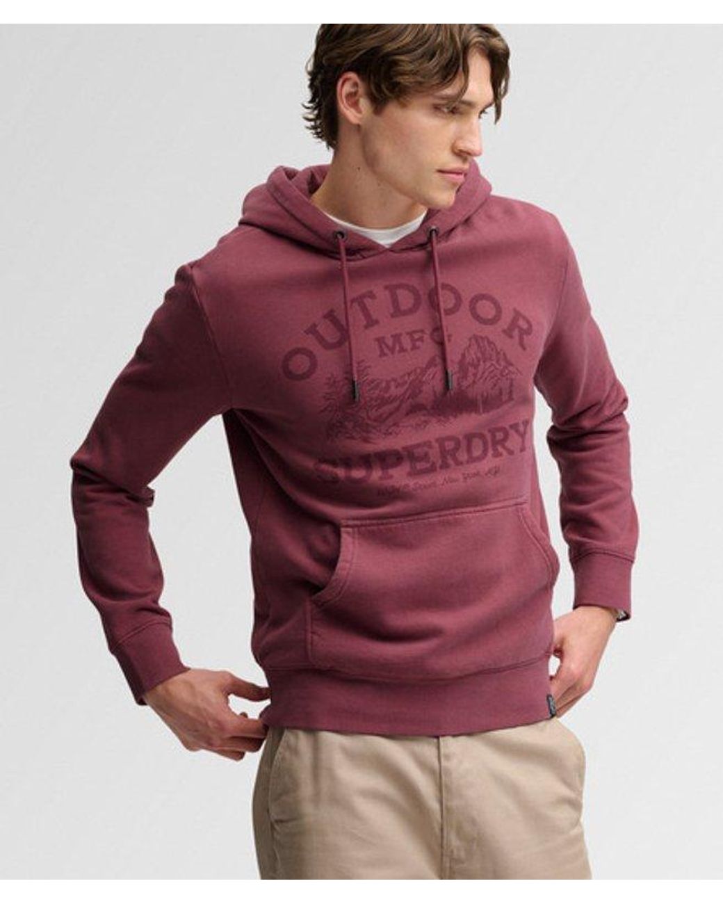 Superdry Red & Co Outdoor Icon Hoodie for men