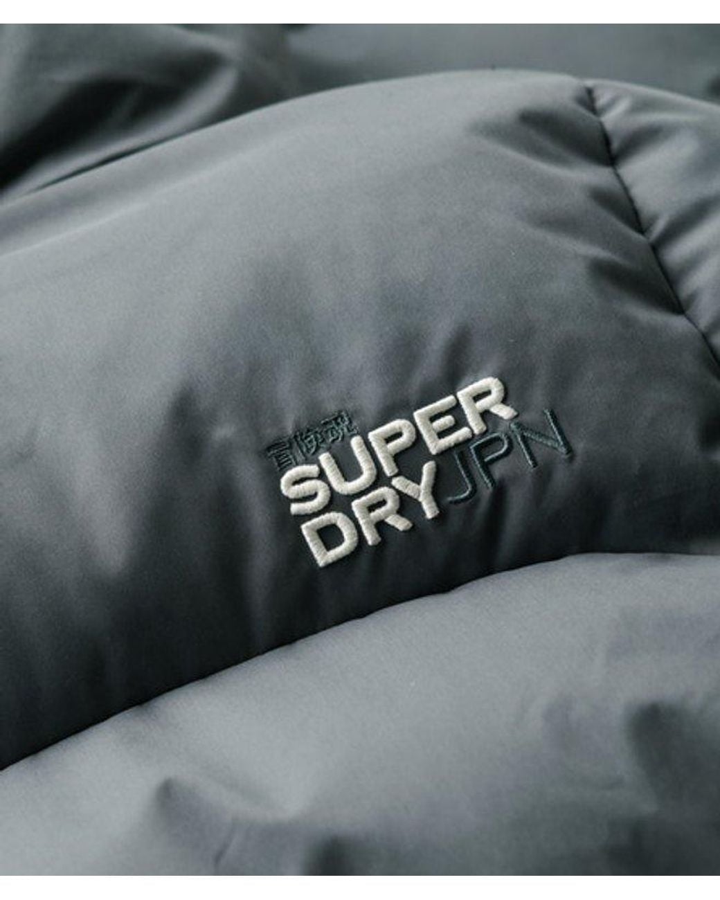 Superdry Gray & Co Microfibre Long Puffer Coat
