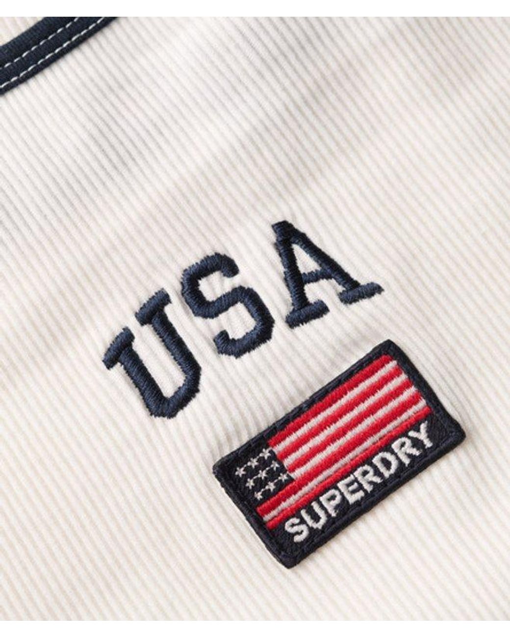 Superdry Athletic Essentials Cami Top Slanke Pasvorm in het White