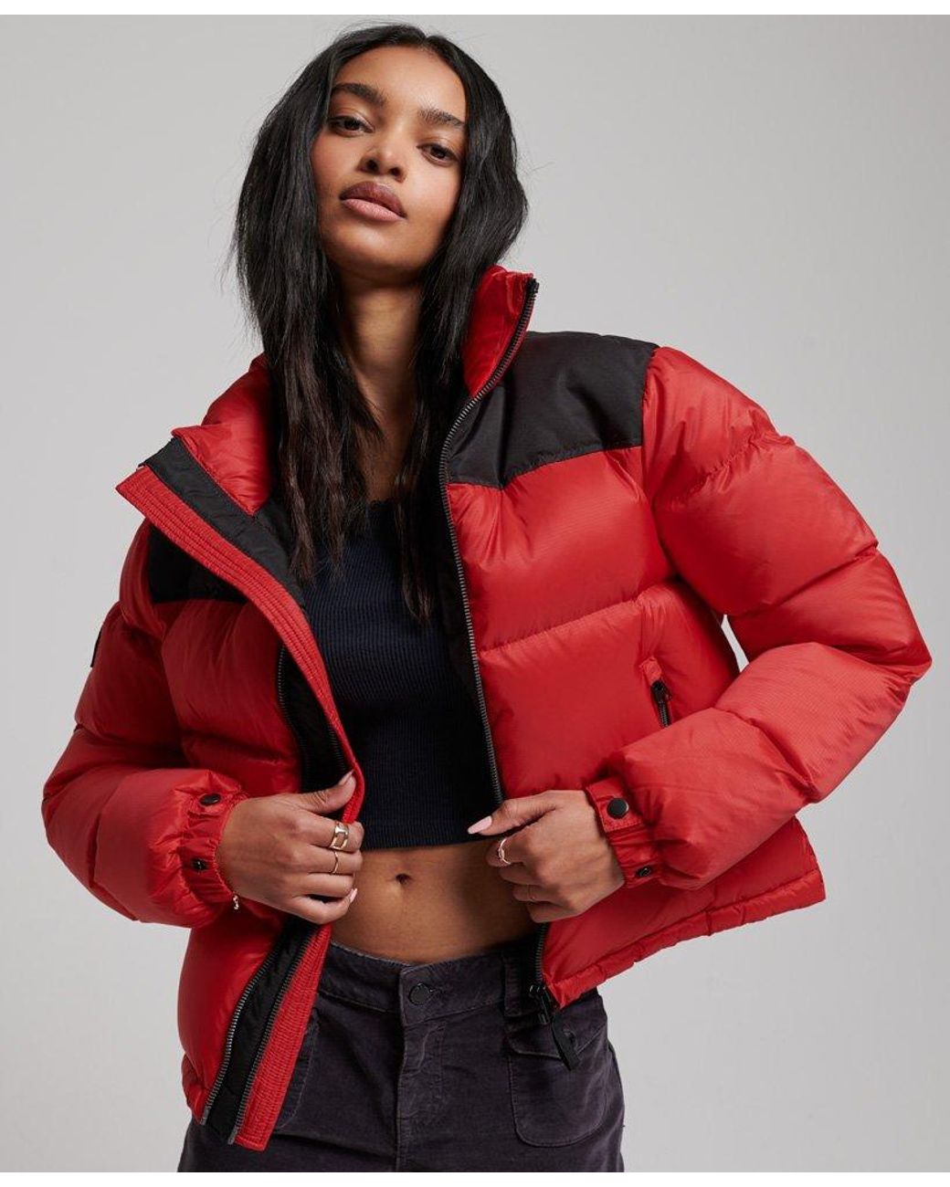 Superdry Sportstyle Code Puffer Jacket Red / High Risk Red | Lyst