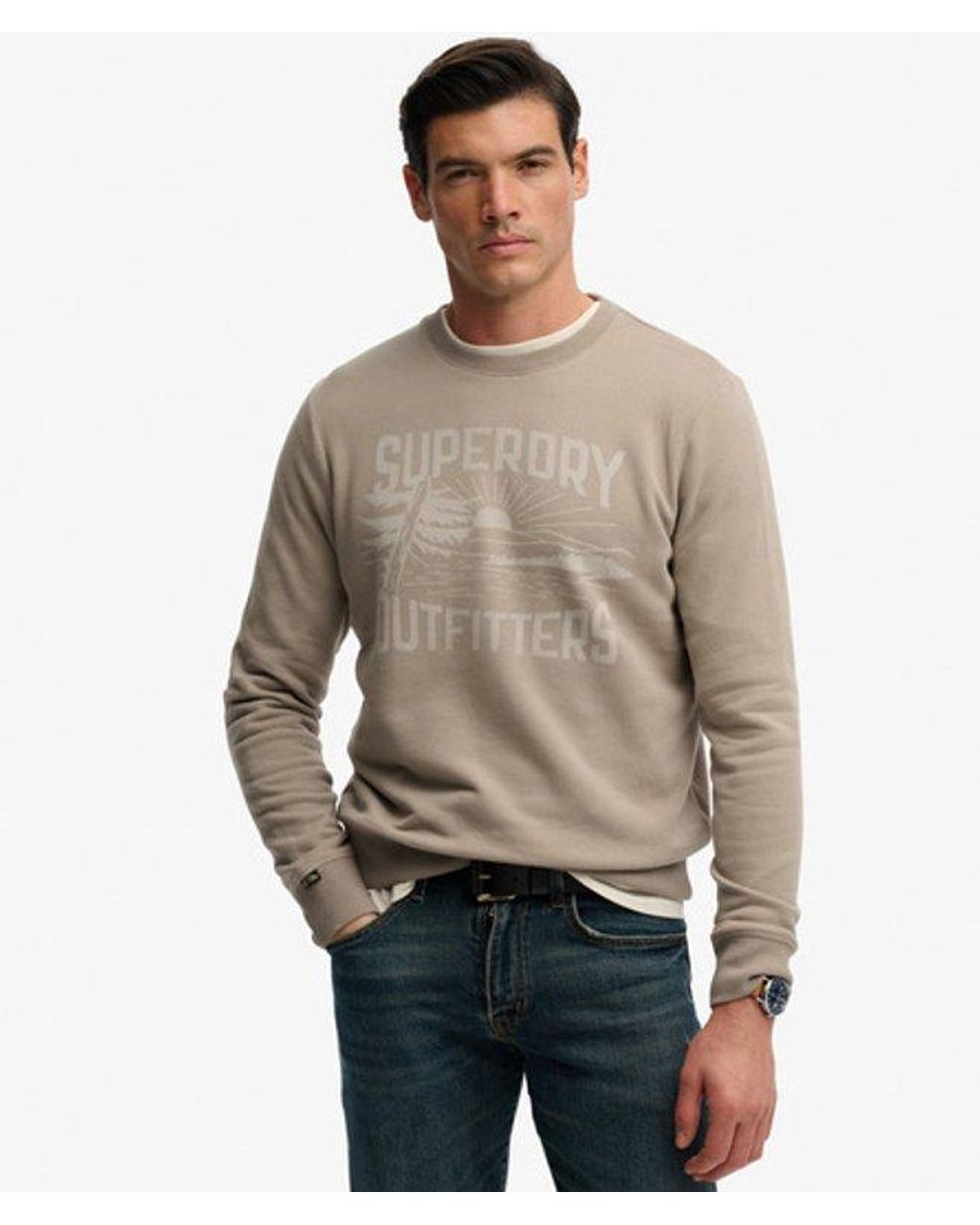 Superdry Brown & Co Retro Outdoor Relaxed Sweatshirt for men