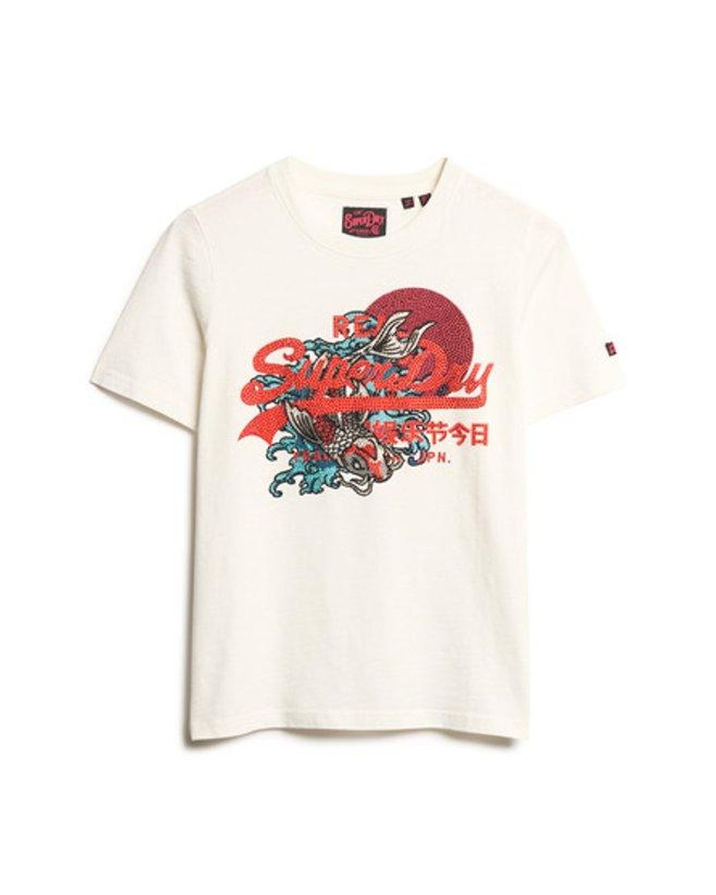 Superdry White & Co Tokyo Vintage Logo Graphic Relaxed Crew Neck T-shirt