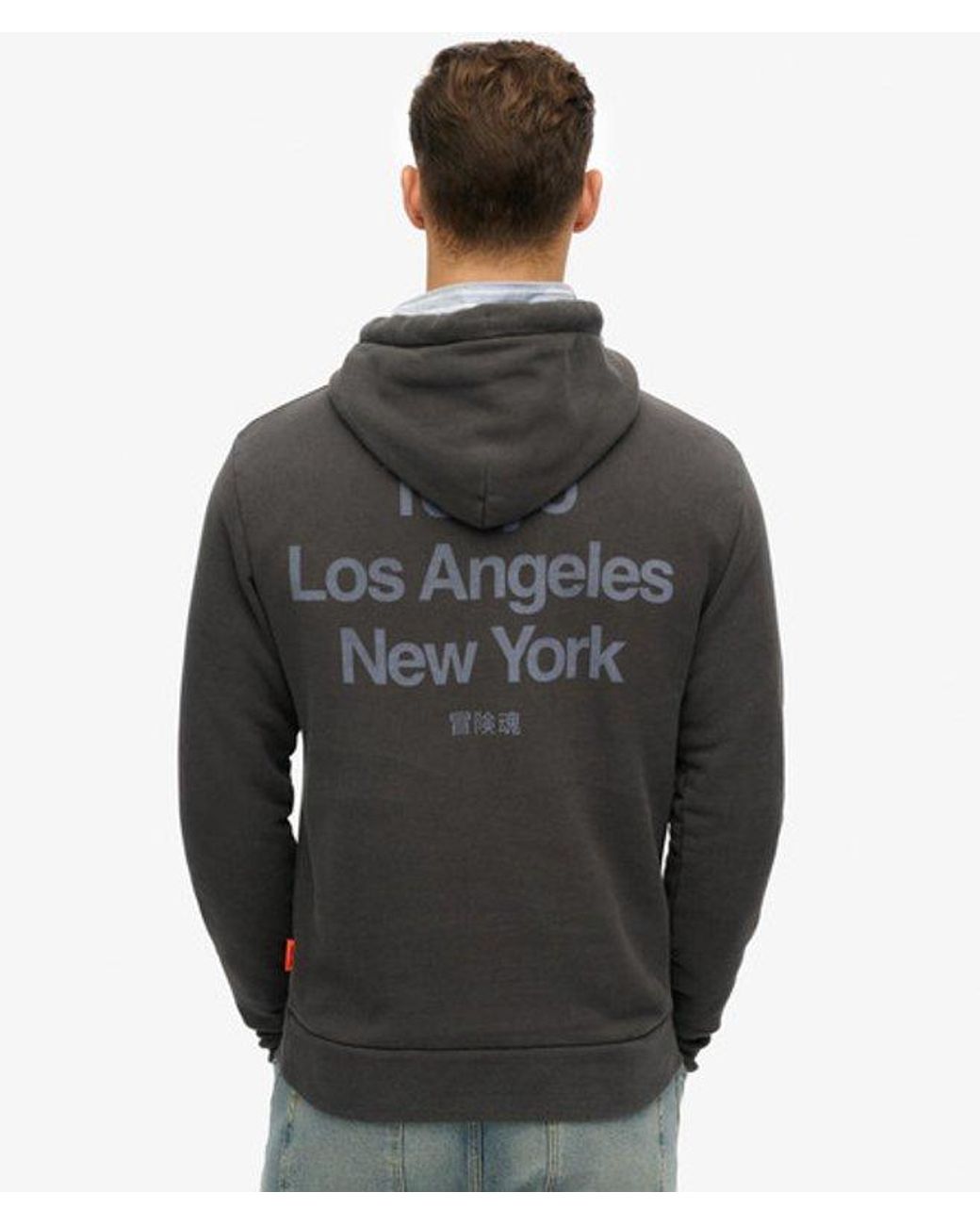 Superdry Core City Hoodie Met Logo in het Gray voor heren