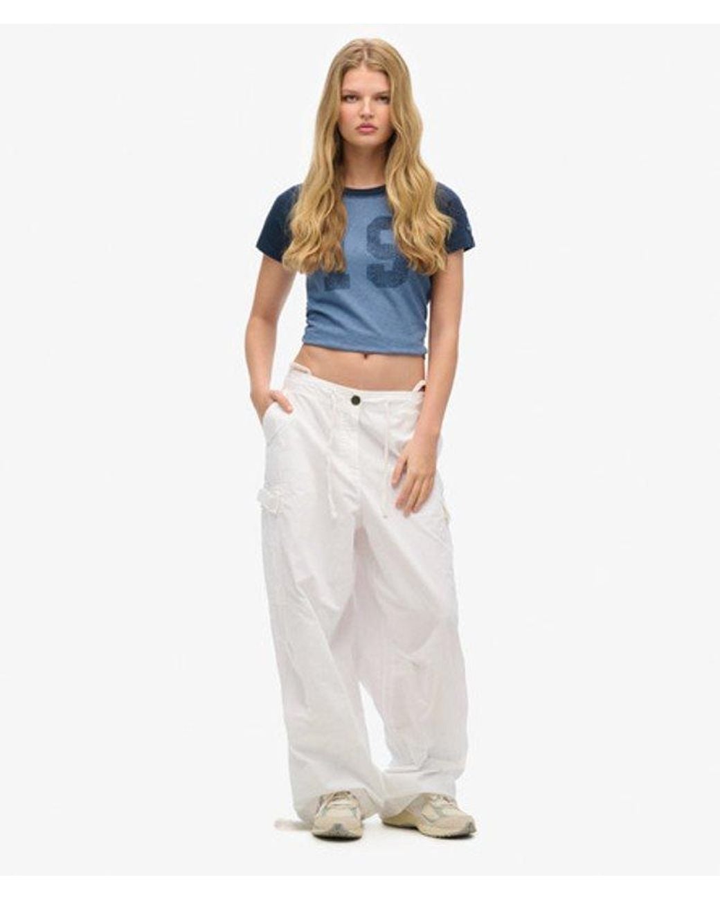 Superdry White & Co baggy Parachute Pants