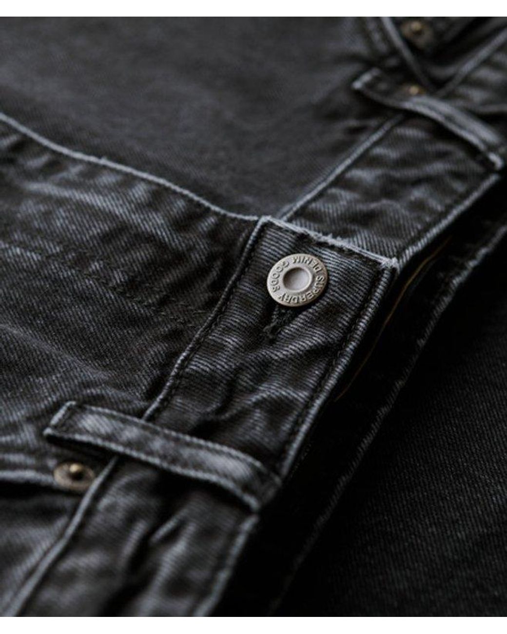 Superdry Black & Co Denim Cargo Pocket Midi Skirt