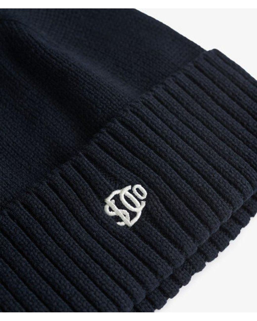 Superdry Black Sd Logo Beanie Hat for men