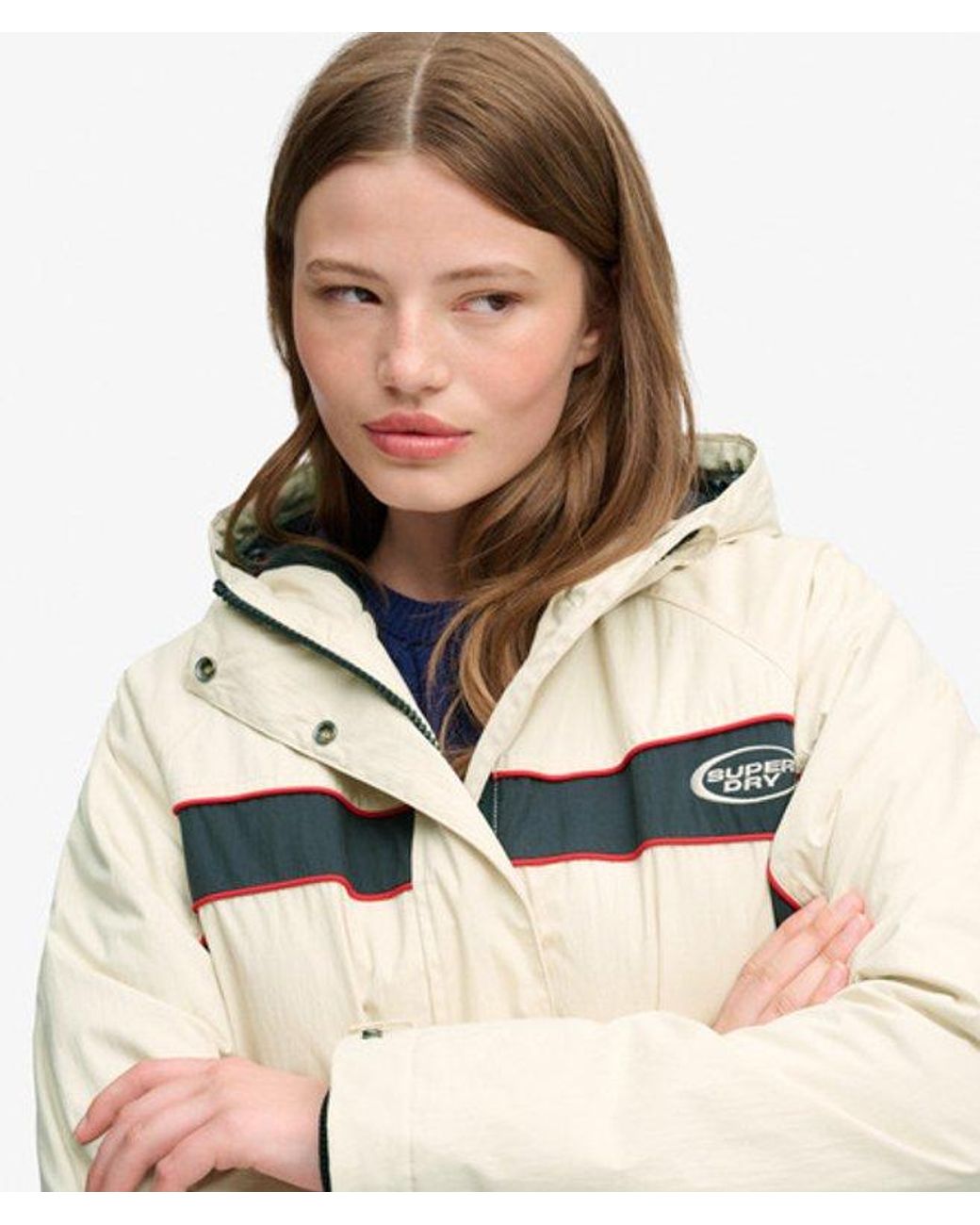 Superdry Blue & Co Vintage Hooded Wind Jacket
