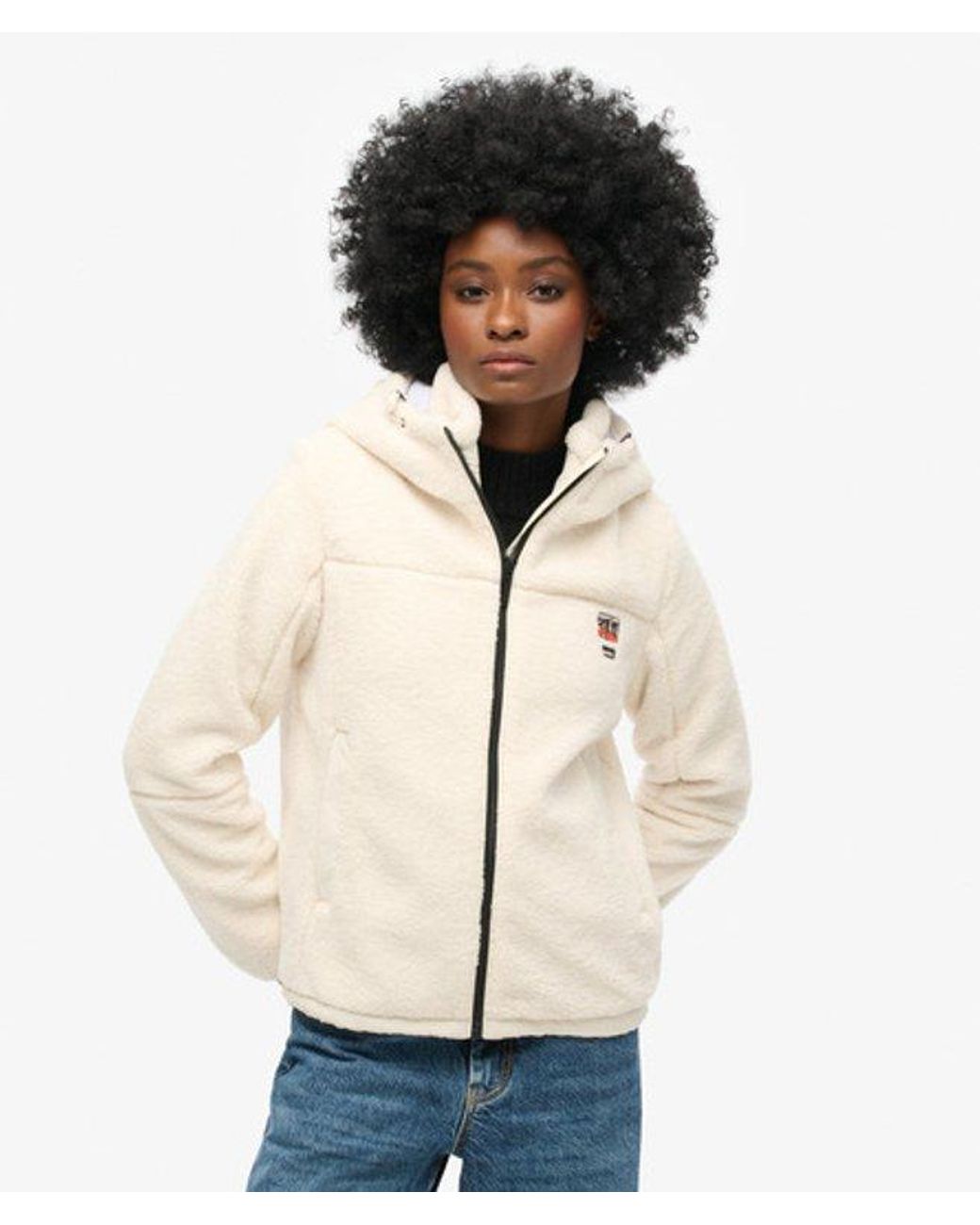 Superdry Natural & Co Classic Hooded Borg Trekker Jacket
