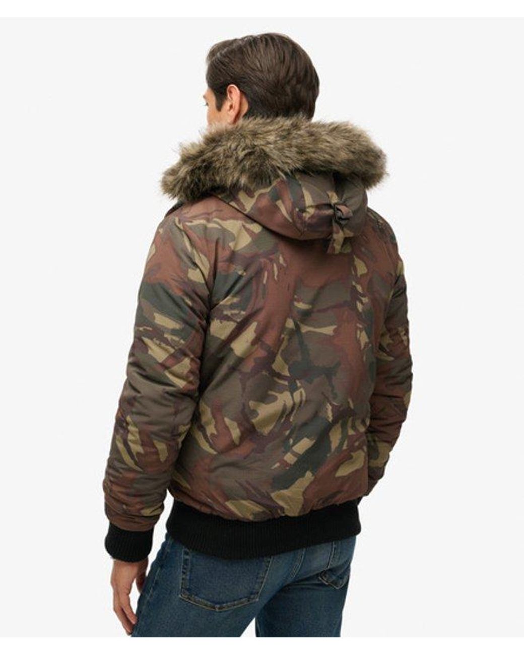 Superdry Green & Co Everest Hooded Puffer Bomber Jacket for men