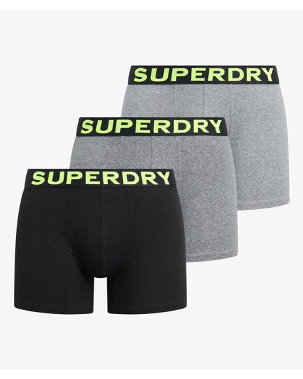Superdry White & Co Classic Logo Print Cotton Boxer Triple Pack for men