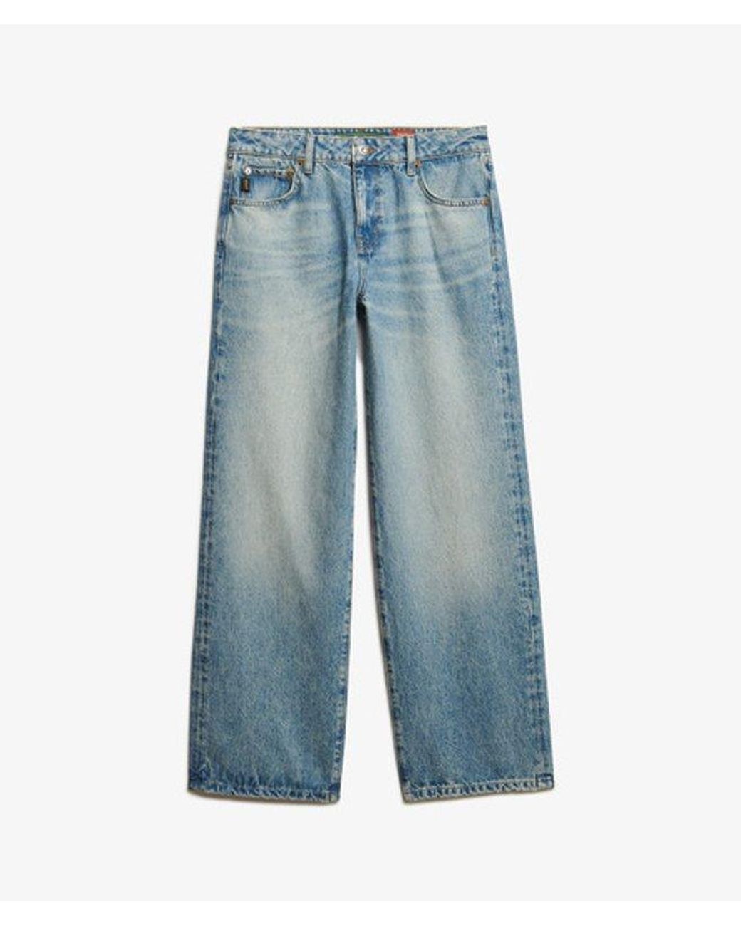 Superdry Blue & Co Mid Rise Wide Leg Jeans